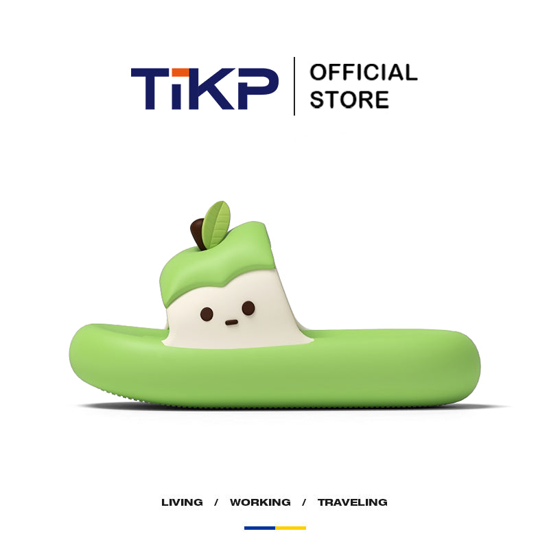 Tikp Ladies' Apple Patterned Slippers - Cute & Comfy | Men's Anti-Slip Comfortable Slippers