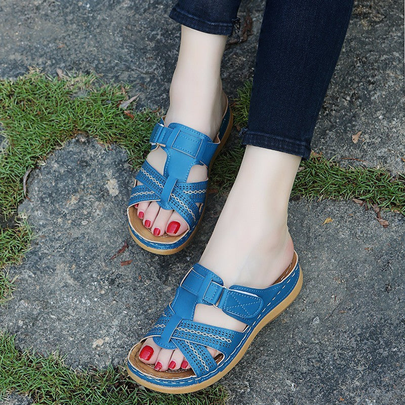 MOOSII Women Wedge Sandals Kasut Perempuan Selipar Wanita YL18 Ready Stock
