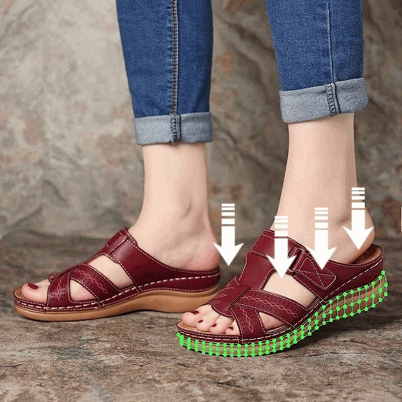 MOOSII Women Wedge Sandals Kasut Perempuan Selipar Wanita YL18 Ready Stock