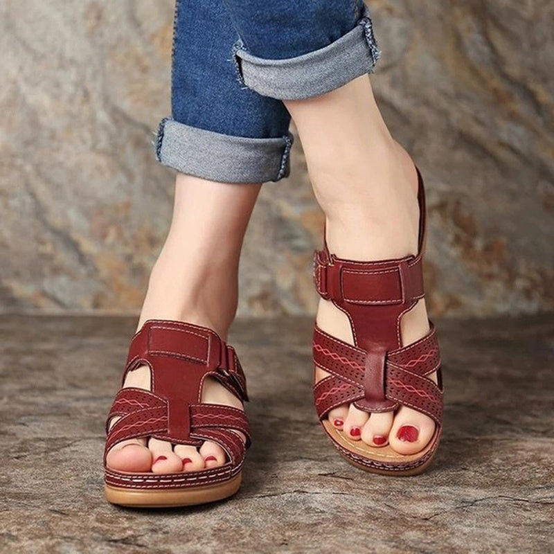 MOOSII Women Wedge Sandals Kasut Perempuan Selipar Wanita YL18 Ready Stock