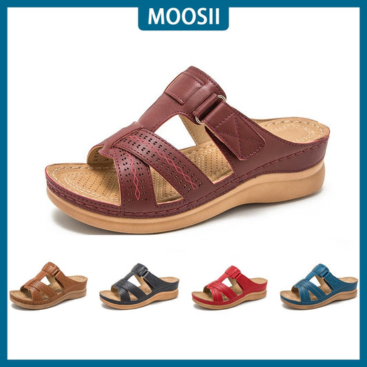 MOOSII Women Wedge Sandals Kasut Perempuan Selipar Wanita YL18 Ready Stock