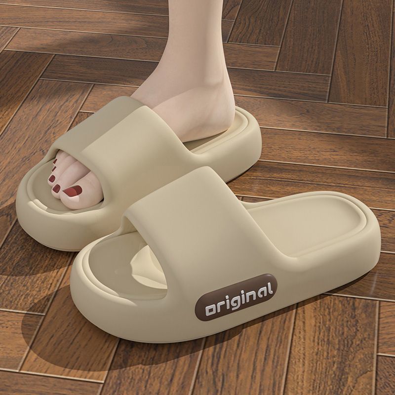 MOOSII  Slippers Women Summer Thick-Soled Outer Wear Big Red Slippers Anti-Slip Home Bath Mute Couple size 36-45