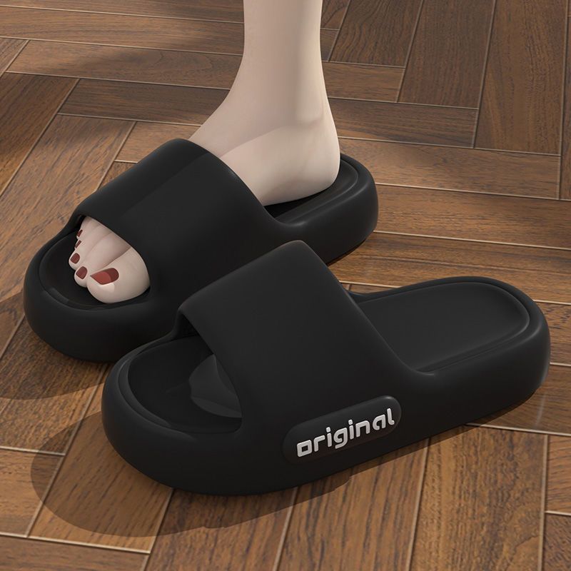 MOOSII  Slippers Women Summer Thick-Soled Outer Wear Big Red Slippers Anti-Slip Home Bath Mute Couple size 36-45