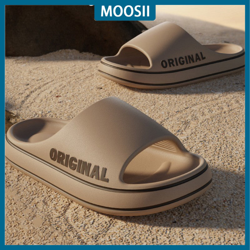 MOOSII Summer Simple High-End Outdoor Home Couple Style Bathroom Anti-slip Men Women Sandals Slippers size 36-45