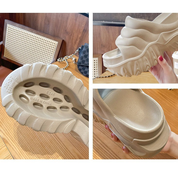 MOOSII  Slipper Non-Slip Height Increasing Slippers 9CM Thick Fashion Slippers selipar tinggi perempuan