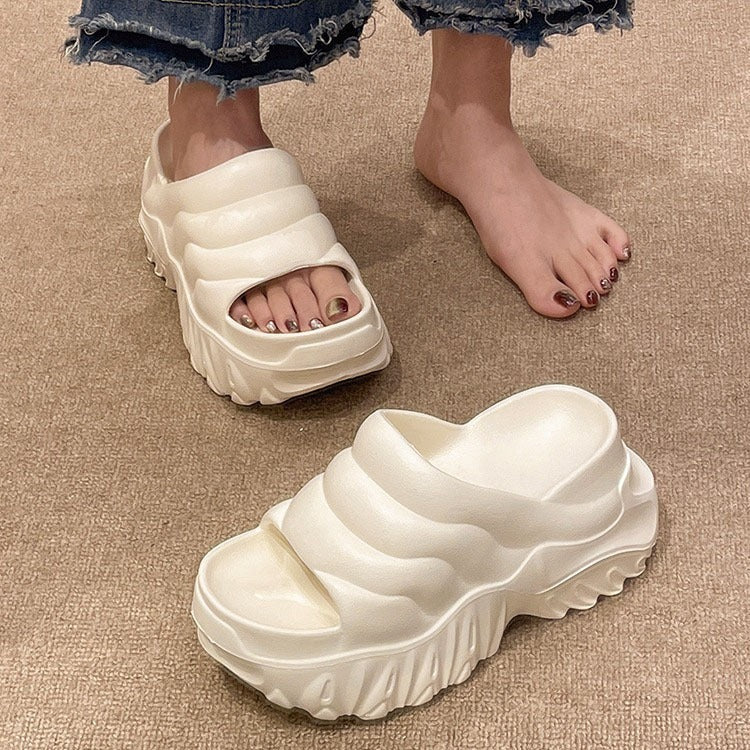 MOOSII  Slipper Non-Slip Height Increasing Slippers 9CM Thick Fashion Slippers selipar tinggi perempuan