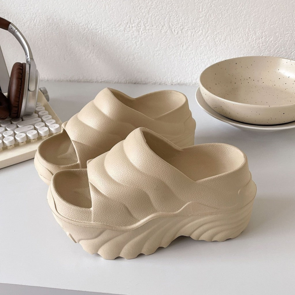 MOOSII  Slipper Non-Slip Height Increasing Slippers 9CM Thick Fashion Slippers selipar tinggi perempuan