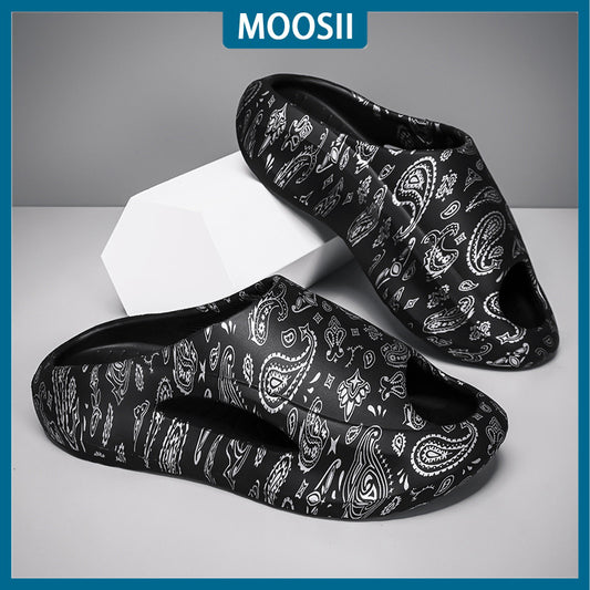MOOSII Slippers Outer Wear Men Summer Sandals Teenagers All-Match Sports Thick-Soled Women Flip