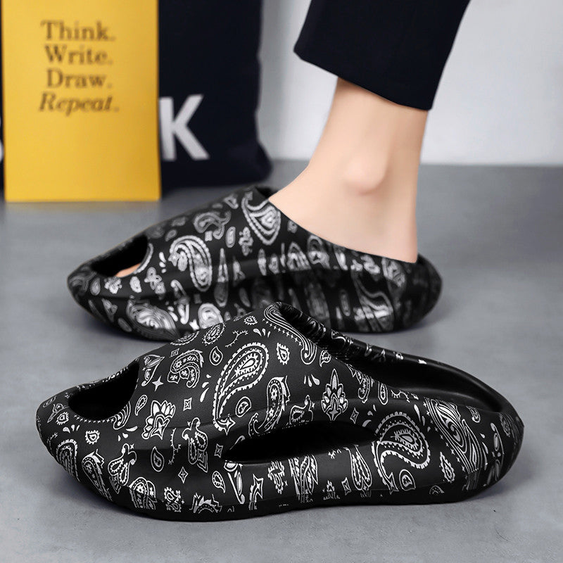 MOOSII Slippers Outer Wear Men Summer Sandals Teenagers All-Match Sports Thick-Soled Women Flip