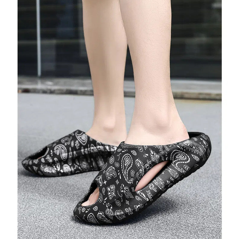 MOOSII Slippers Outer Wear Men Summer Sandals Teenagers All-Match Sports Thick-Soled Women Flip