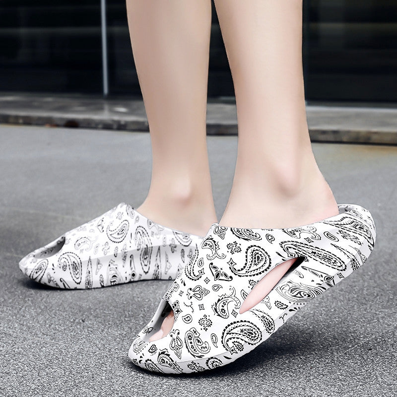 MOOSII Slippers Outer Wear Men Summer Sandals Teenagers All-Match Sports Thick-Soled Women Flip