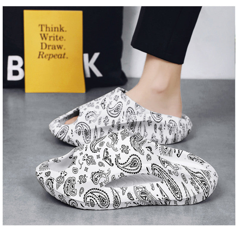 MOOSII Slippers Outer Wear Men Summer Sandals Teenagers All-Match Sports Thick-Soled Women Flip