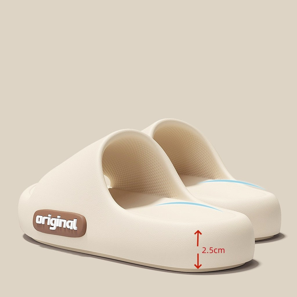 Moosii Men And Women Thick Soled Big Red Anti-Slip Slippers - Perfect for Summer Home & Bathroom Wear