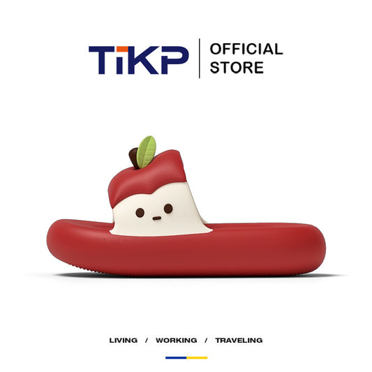 Tikp Ladies' Apple Patterned Slippers - Cute & Comfy | Men's Anti-Slip Comfortable Slippers