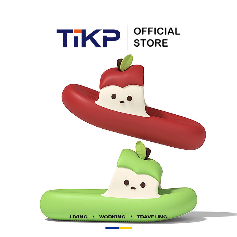 Tikp Ladies' Apple Patterned Slippers - Cute & Comfy | Men's Anti-Slip Comfortable Slippers