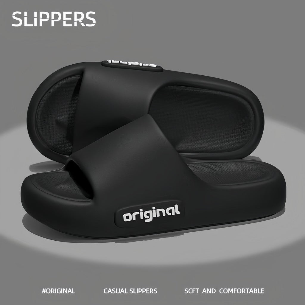 Moosii Men And Women Thick Soled Big Red Anti-Slip Slippers - Perfect for Summer Home & Bathroom Wear