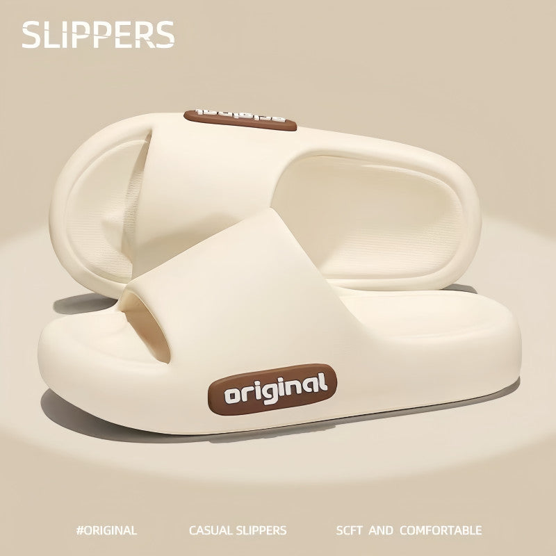 Moosii Men And Women Thick Soled Big Red Anti-Slip Slippers - Perfect for Summer Home & Bathroom Wear