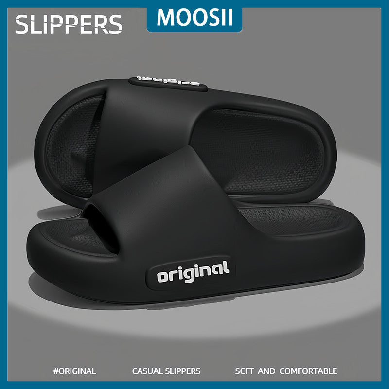 Moosii Men And Women Thick Soled Big Red Anti-Slip Slippers - Perfect for Summer Home & Bathroom Wear