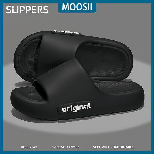 Moosii Men And Women Thick Soled Big Red Anti-Slip Slippers - Perfect for Summer Home & Bathroom Wear