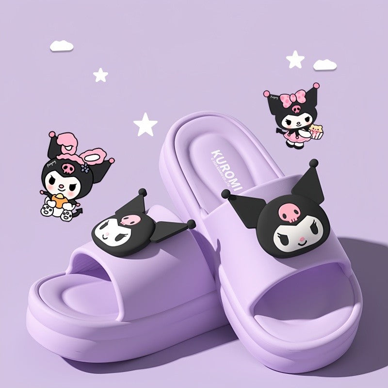 Moosii Ladies Slippers Cute Cartoon Sanrio Children Slippers Comfortable Anti-slip